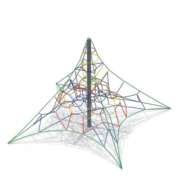  Сетка "Пирамида", от 5-15 лет, металл, 6900х6900 мм, Н=3750 мм