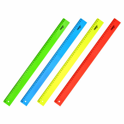 Линейка пластиковая 50 см ПИФАГОР, неоновая, ассорти, 210845 Линейка пластиковая 50 см ПИФАГОР, неоновая, ассорти, 210845