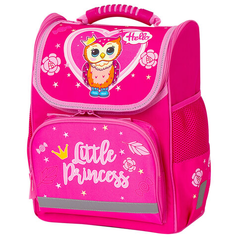 Ранец ПИФАГОР BASIC, с эргономичной спинкой, "OWL PRINCESS", 35х28х18 см, 228809