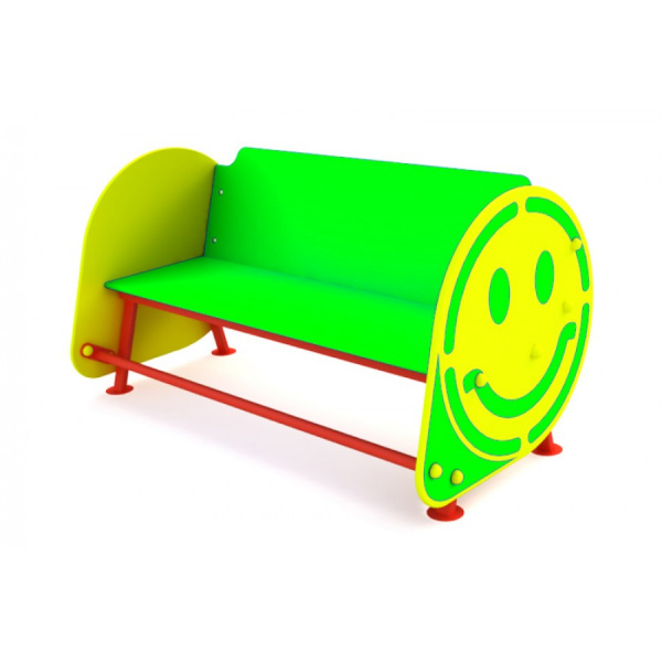 Скамейка детская "Весельчак", 2-7 лет, влагостойкая фанера, размеры 1200х600мм общая высота 600мм