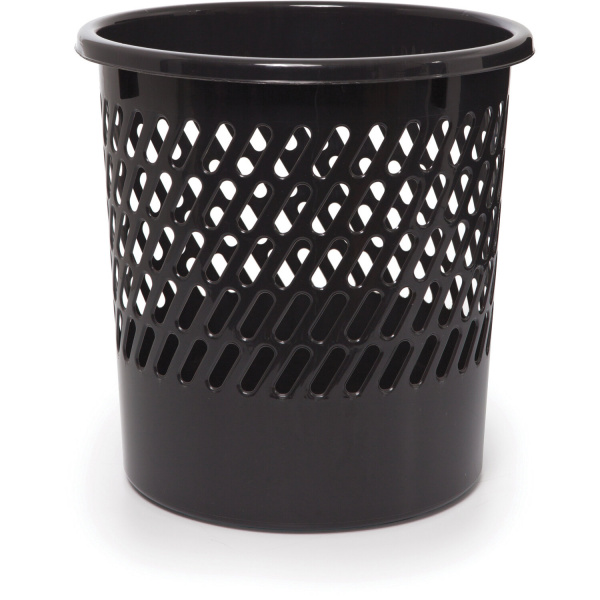 Корзина для бумаг STAFF "Basic" сетчатая, 11 л, черная, 237917