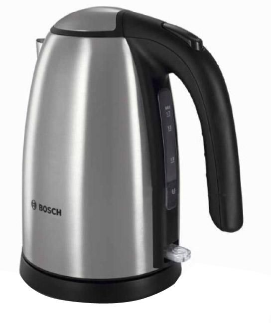 Чайник электрический Bosch TWK. Емкость: 1.7 л. Мощность: 1850-2200 Вт. Скрытый нагревательный элеме