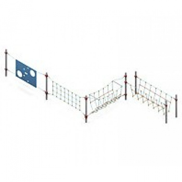 Канатный переход из 4 частей