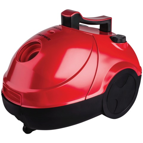 Пылесос SCARLETT SC-VC80B03 с пылесборником, потреб мощн 1400Вт, мощн всасыв 300Вт, красный  Пылесос SCARLETT SC-VC80B03 с пылесборником, потреб мощн 1400Вт, мощн всасыв 300Вт, красный