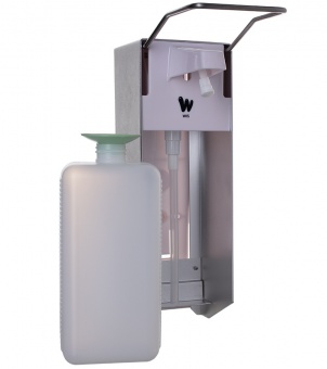 Дозатор для жидкого мыла/дезсредств X-2269 локтевой, 1000мл (алюминиевый сплав и пластик)