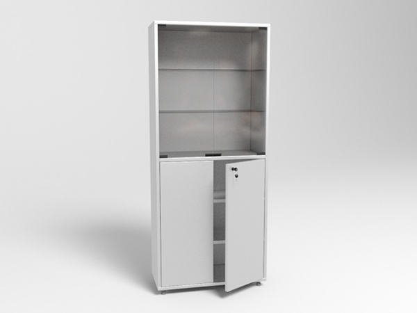 Шкаф медицинский металлический ШМ-02 МСК-647.02. Размеры: 700*320*1655мм