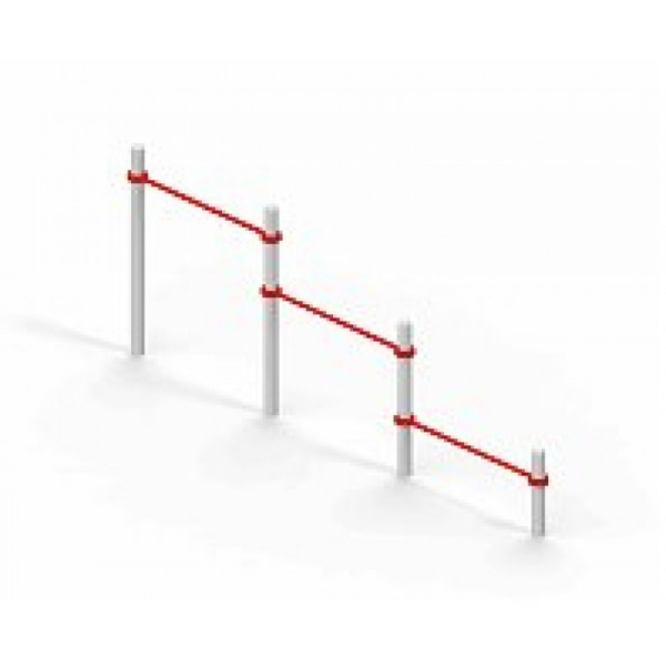 Тройной каскад турников для отжимания и подтягивания