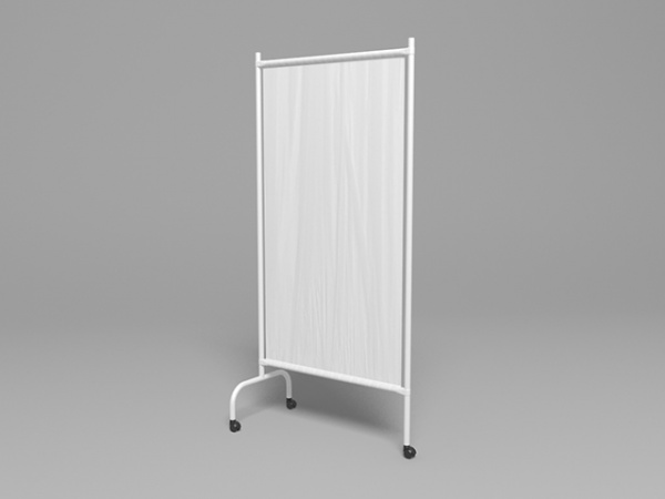 Ширма медицинская односекционная МСК - 302 на колесах